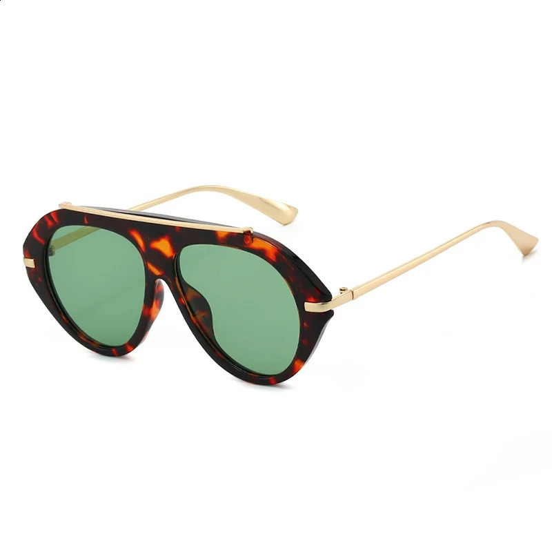 Fashion pilot womens sunglasses Oversized One Piece Sun Glasses Female Trendy Black Round Cool Shades UV400 260320