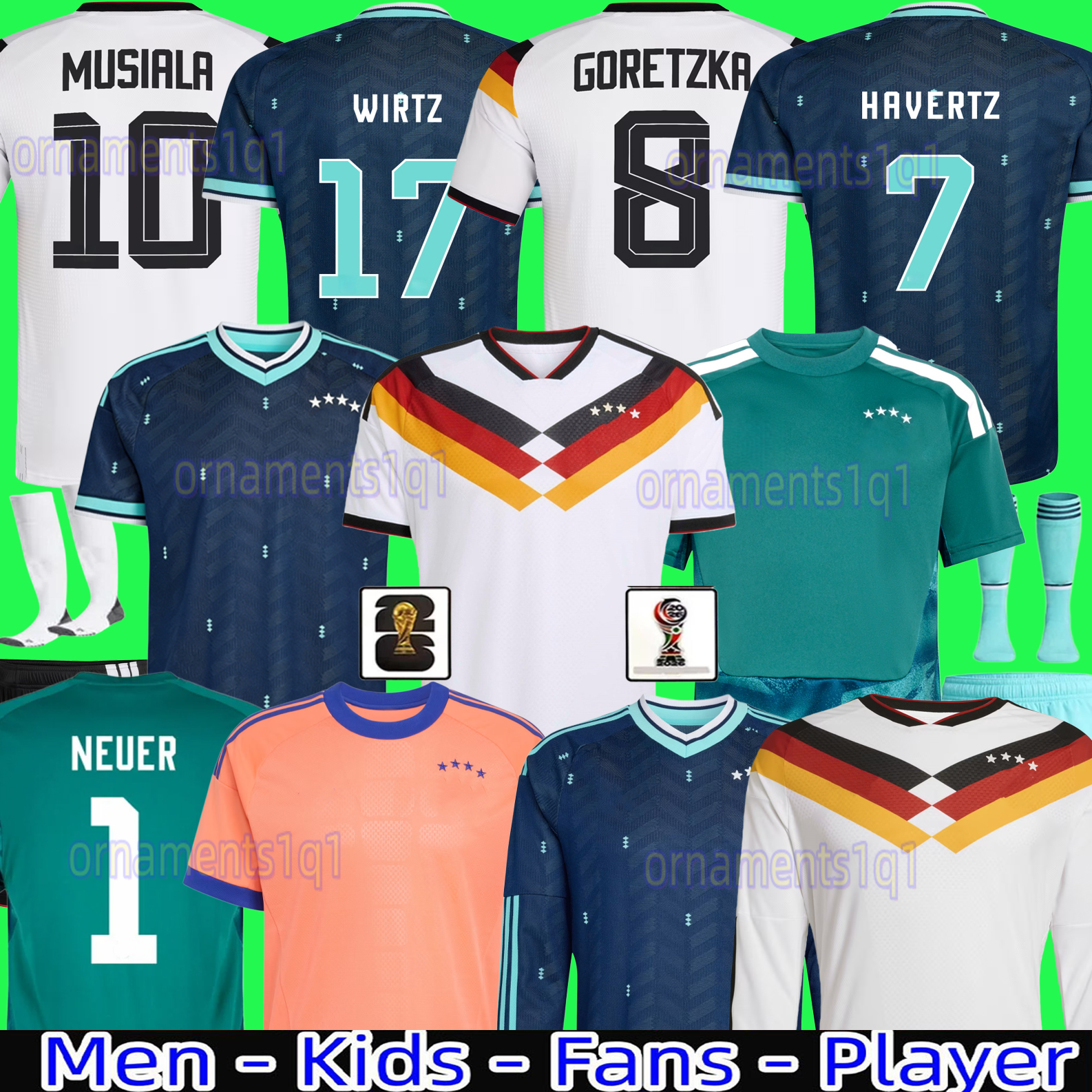 2026 World Cup 2025 football jersey Germanys woman Soccer Jerseys Player Version HUMMELS KROOS GNABRY MUSIALA MULLER HAVERTZ Whiteout Beckenbauer