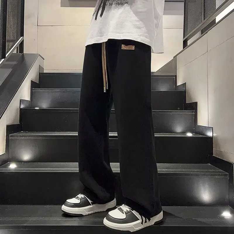 Men Summer Black Gray Jeans Fashion Trend Straight Leg Loose Denim Pants Male Comfortable Daily Commute Versatile Trousers D260320