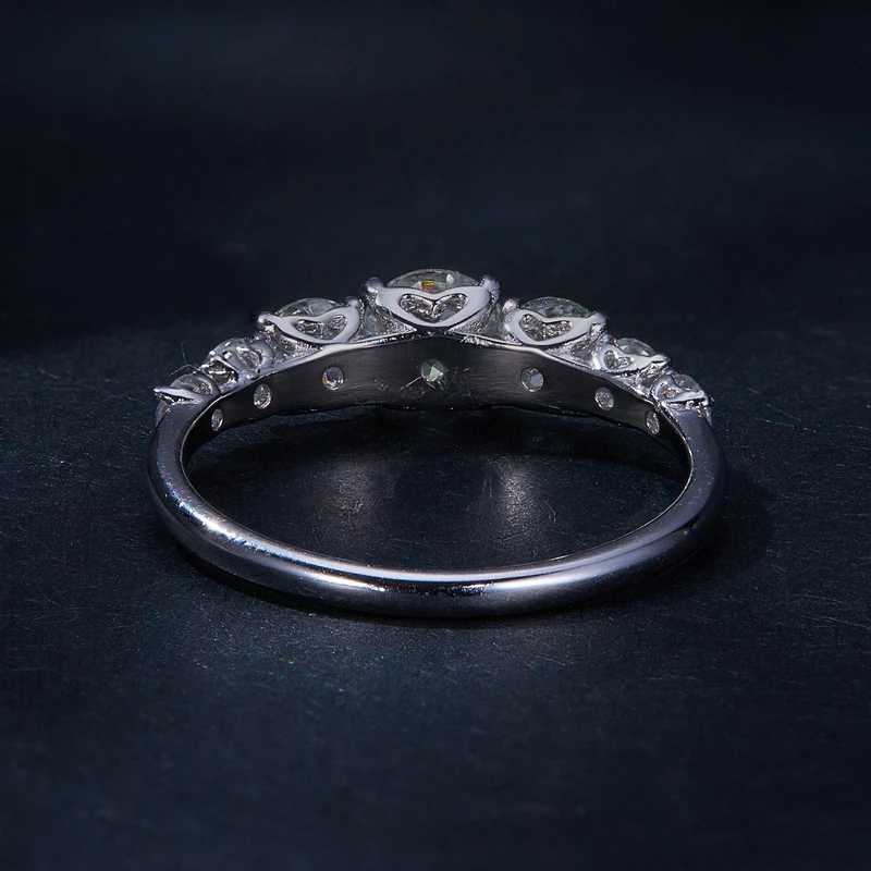Bamoer U Moissanite Ring 925 Sterling Silver Unique 7 Moissanite Design Rings Women Fine Jewelry D Color VVS1 H260320 - view 5