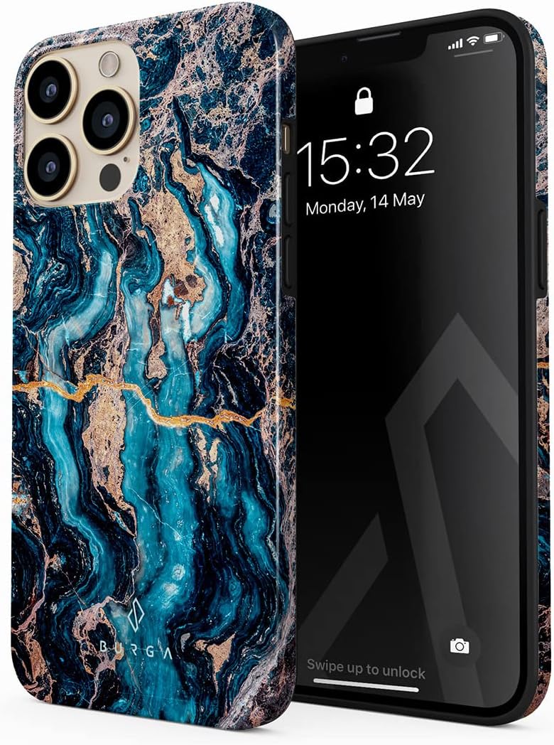 BURGA Phone Case for iPhone 16 Pro - Cute, Trendy, Aesthetic, Designer Pattern, 16pro Phone Cover, Hard Shell Protection - fits Apple iPhone 16 Pro Ca