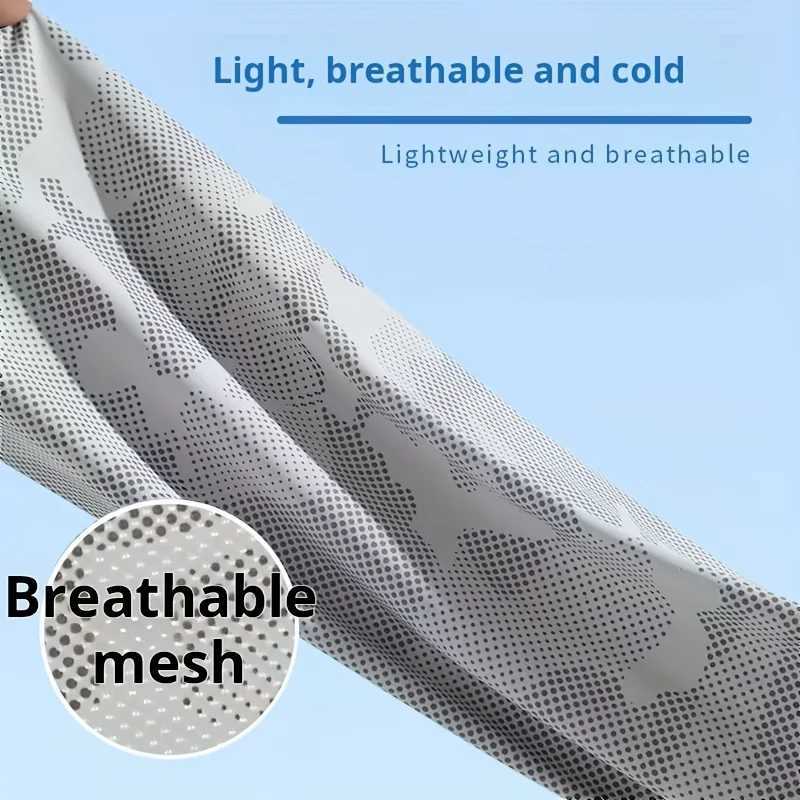 1 Set UV Protection Mask Ice Silk Arm Sleeve Breathable Mens Sports Arm Cover for Fishing Driving Cycling Sleeve and Mask M260320