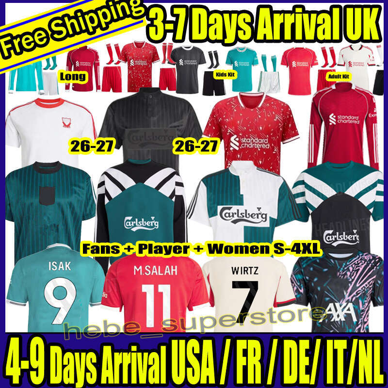 25 26 27 liverpool ISAK DIOGO JOTA WIRTZ FRIMPONG KERKEZ MAC ALLISTER EKITIKE Szoboszlai GAKPO soccer jerseys jersey Salah football shirts Adult kids long sleeves