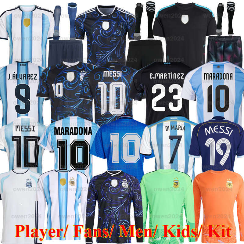 2026 Argentina Soccer Jerseys 3 Star MESSIS 50-Years Anniversary 26 27 Fans Player MARTINEZ MAC ALLISTER DYBALA DI MARIA DE PAUL Child Kids Kit Men Football ShirtS