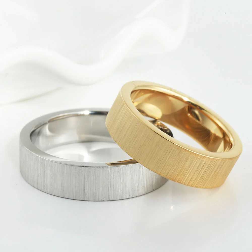 European and American hot-selling titanium steel frosted ring plain stainless steel mens brushed ring jewelry H260320 - view 6