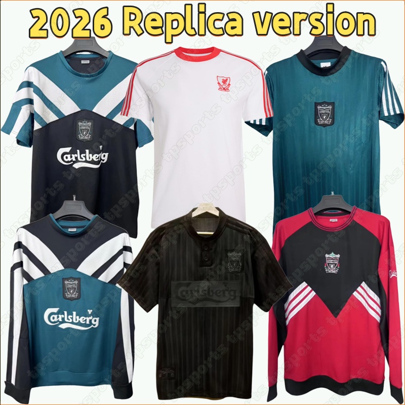 liverpool 26 27 kit jumper S-4XL soccer jerseys New Reproduction 1993/95 1996/97 Retro LFC Originals Tee White 95 black