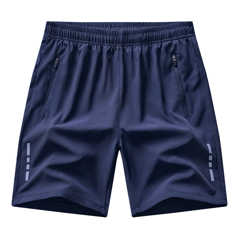 Men's summer thin ice silk shorts, large size, for sports and running, loose, breathable, quick-drying, casual half-length pants