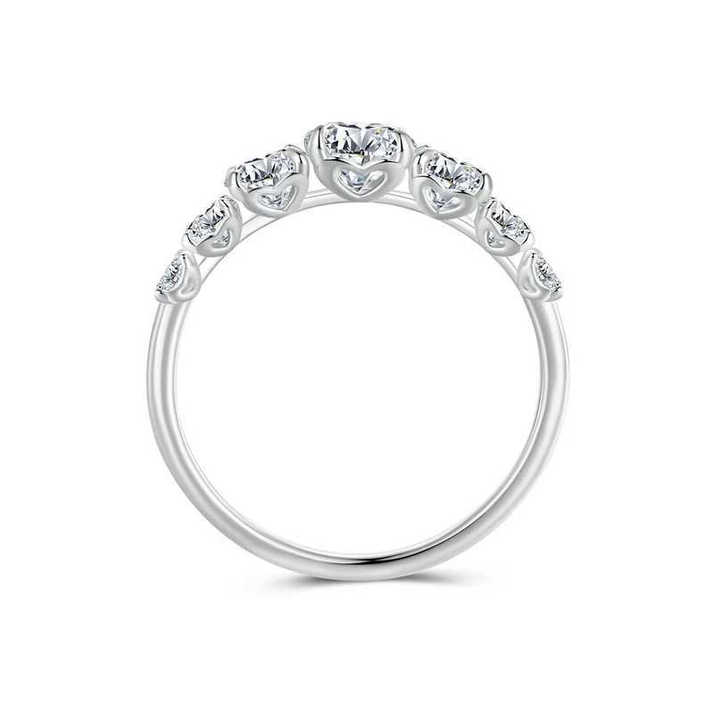 Bamoer U Moissanite Ring 925 Sterling Silver Unique 7 Moissanite Design Rings Women Fine Jewelry D Color VVS1 H260320 - view 7