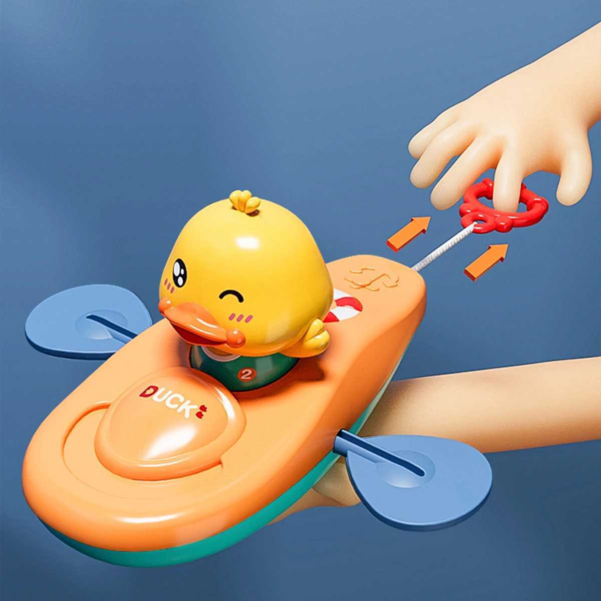 Baby Bath Toy Bathing Cute Ducks piglets cows Swimming Water Spraying Clouds Shower Bath Toy For Kids Water Playing Toy Y260319