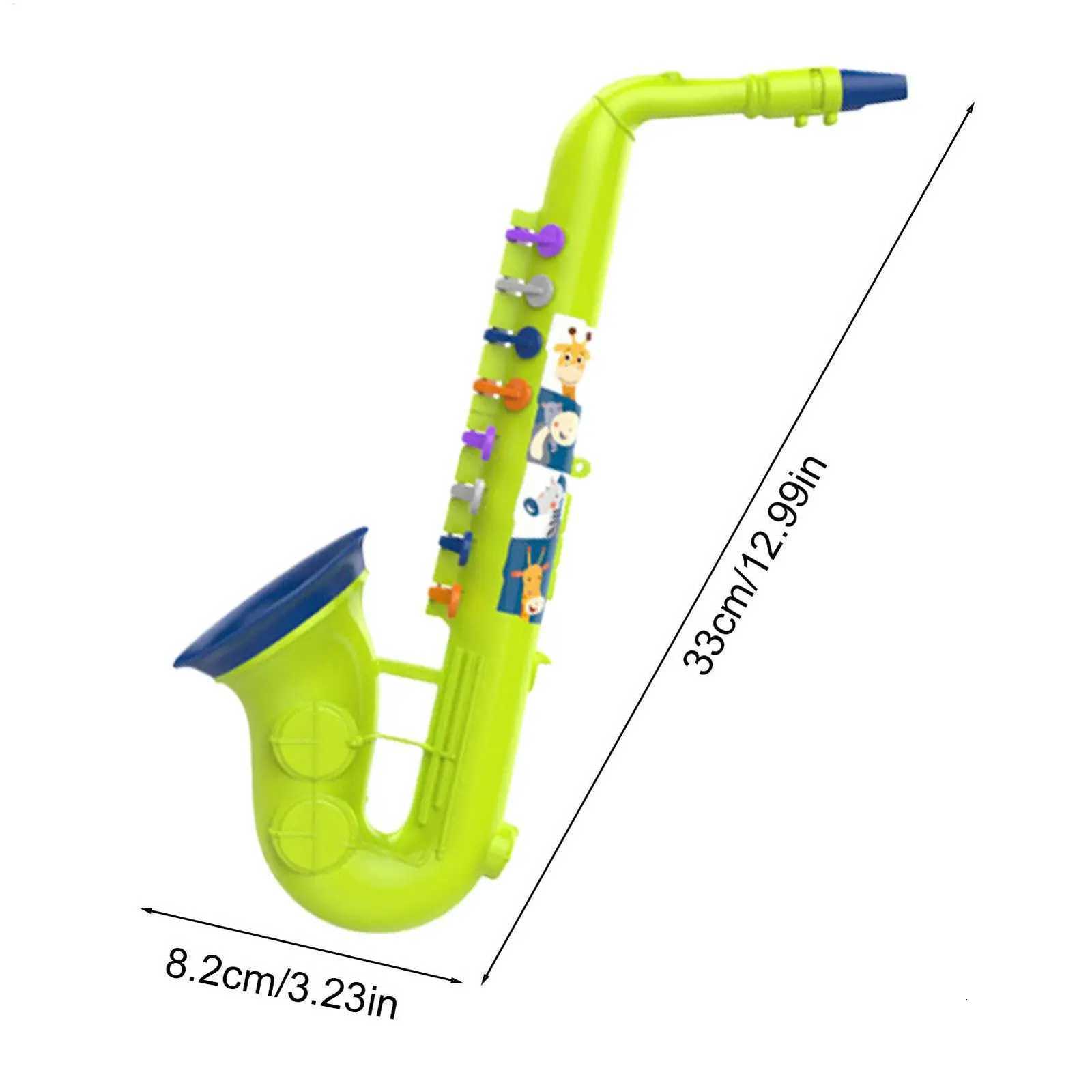 Kids Saxophone Toy 8 Key Educational Musical Instrument for Beginners Children Music Learning Preschool Classroom Birthday Gift Y260319