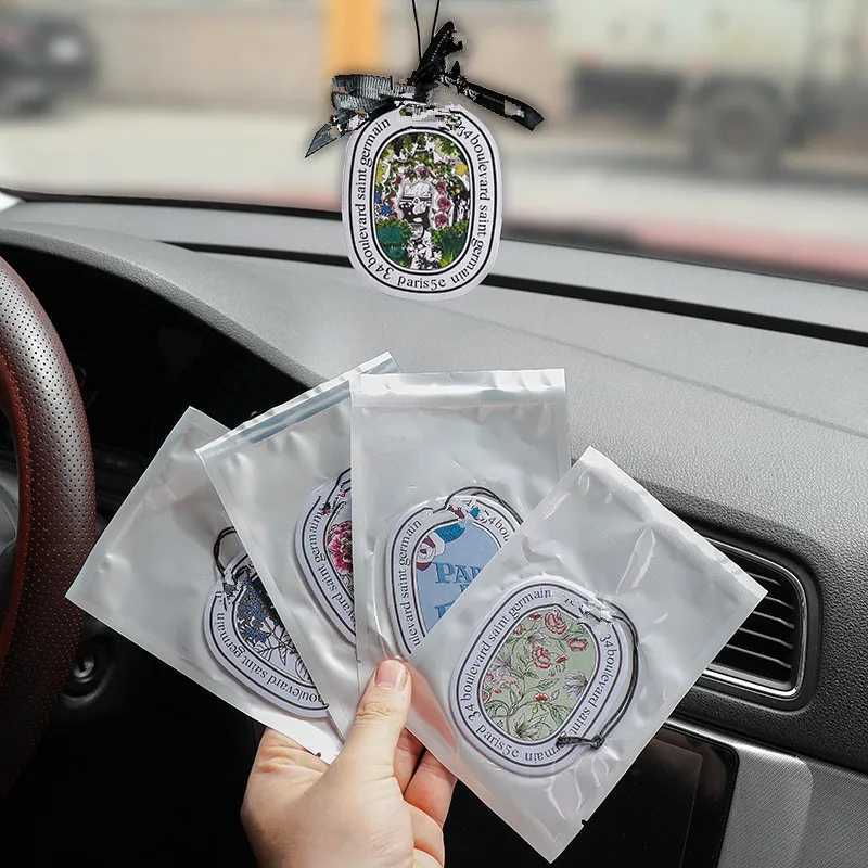 4pcs/lot car fragrance fresh car fragrance pendant car perfume lasting fragrance air freshener ribbon H260319