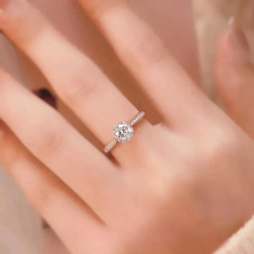 Entry-level Ring Womens 05ct Moissanite PT950 Platinum - Dainty design 05ct quality budget-friendly treasure H260320 - view 6