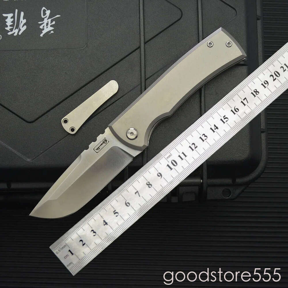 2Models fixed blade knife Limited Edition Chaves 229 Folding Knife 3.58 M390 Point pocket knife Blade, couteau Titanium Handles