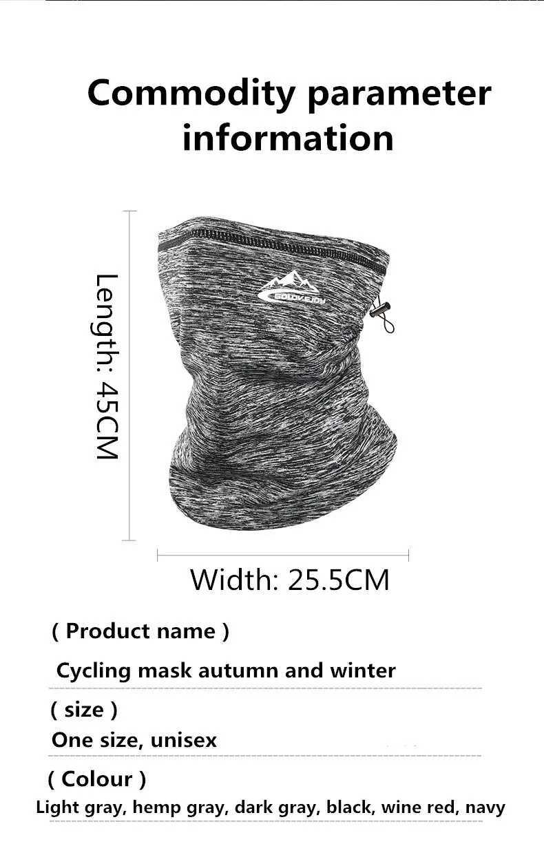 Winter Cycling Face Mask Men Women Neck Outdoor Warmer Windproof Scarf Camping Hiking Balaclava MotorcycleWarm Mask M260320