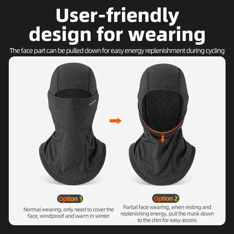 ROCKBROS Winter Bicycle Balaclava Windproof Warm Fleece Face Scarf Mask Outdoor Sports Fishing Ski Motorcycle Cycling wear M260320