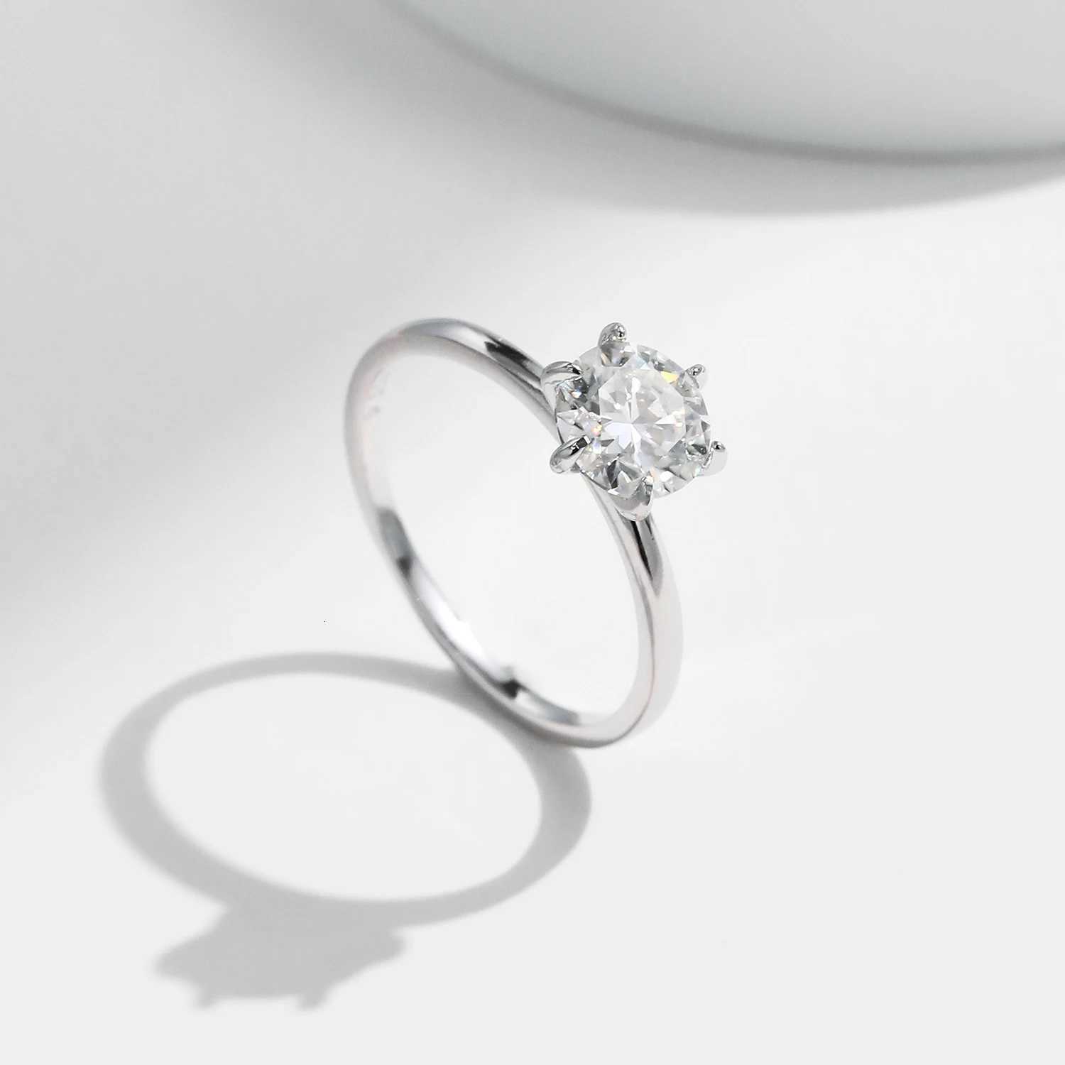 MODIAN 1CT Moissanite Lab Diamond Ring For Women 925 Sterling Silver Wedding Engagement Platinum Plated Fine Jewelry H260320 - view 5