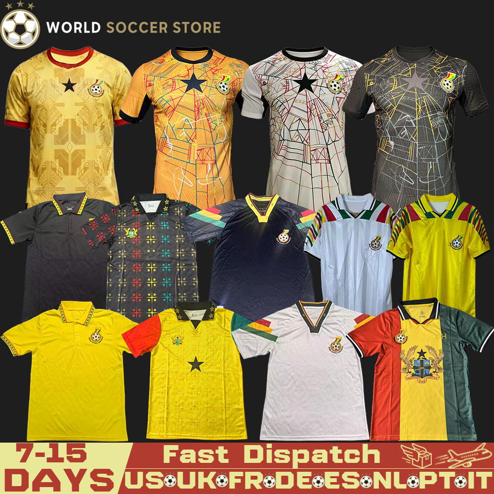 2026 World Cup Ghana Soccer Jersey 26 27 Vintage ghana Football Shirt Tops Camiseta Futbol Men Home Away Trikot Player version Fans Traing Kits