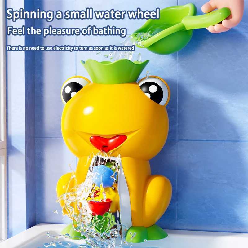 Baby Bath Toys Children Playing In Water Frog Water Wheel Bathroom Bath Bath Fun Toys Y260319