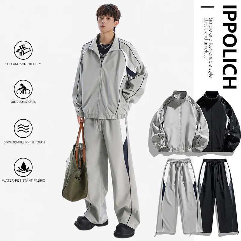 Men Clothing Sweatshirt Set Fashion Sports Sets Running SweatshirtSweatpants 2 Pieces Sets Jogging Tracksuits Casual Sportswear M260320