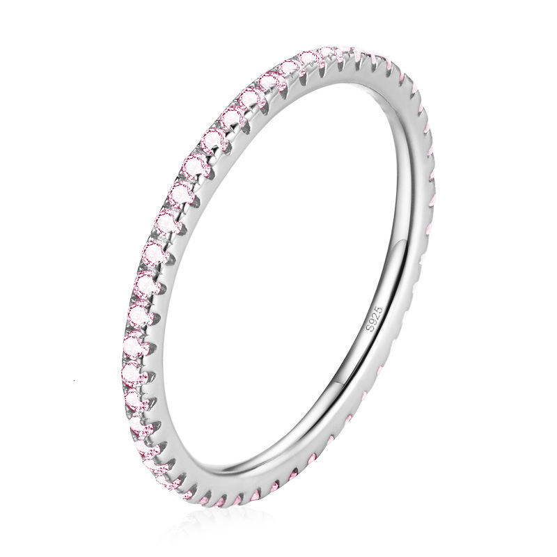 Ring For Women Niche Style Wish European And American Simple Multi-Color Full Color Diamond Plain Band Universal - view 6