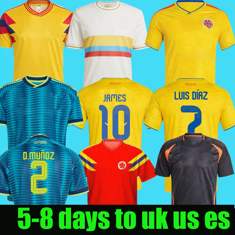 colombia jersey 2026 soccer Centenary 100-years anniversary 26 27 james L.DIAZ J.LERMA Copa America Home away men kids kit Football uniform fans version TOPS