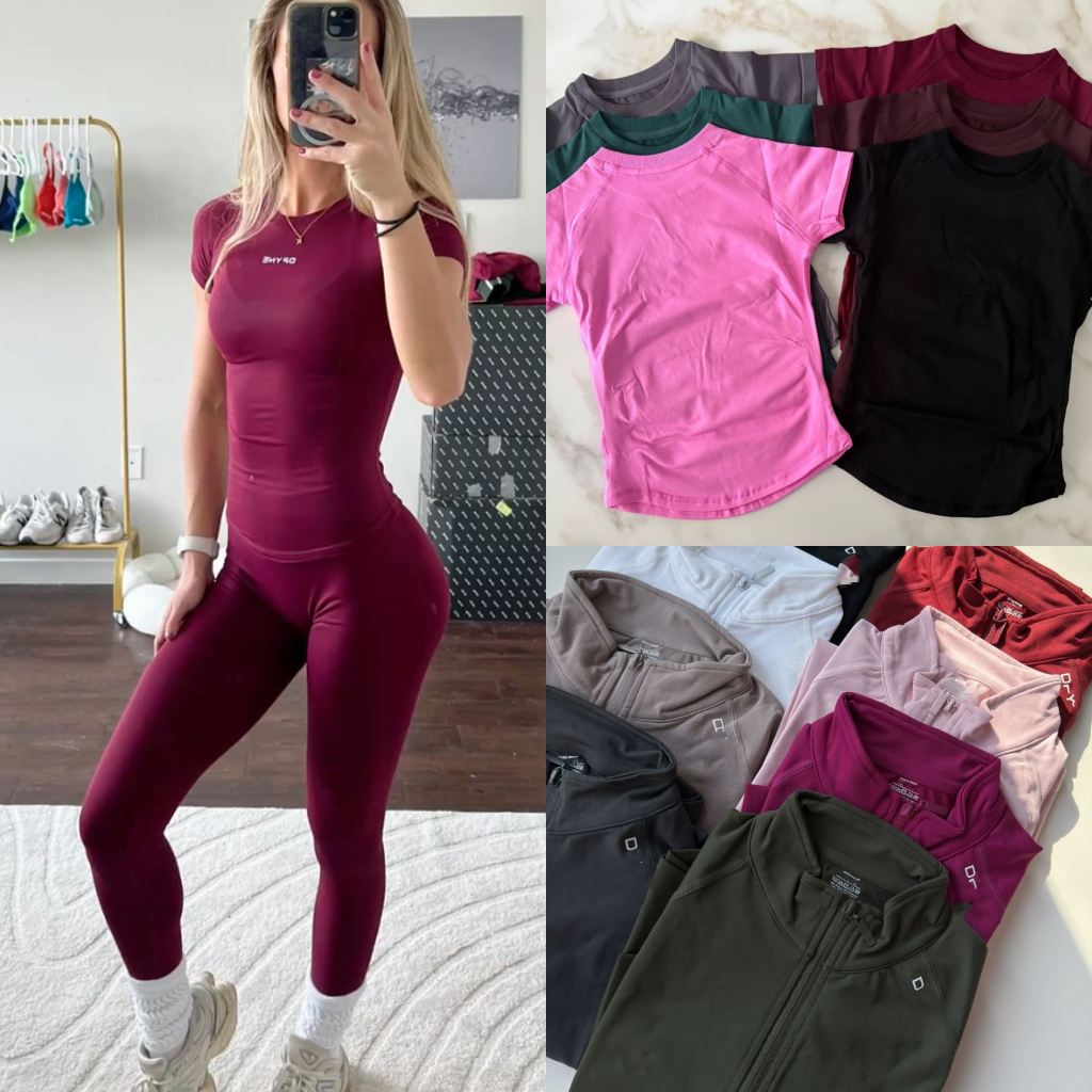 Dfynely Gym Yoga Jacket Shirt Strappy Bra Hip Lifting High Waist Yoga Top Shorts Pilates Gym Clothes Leggings Jacket Tops Summer Hot Selling Stretch