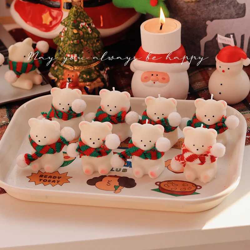 Original Christmas Scented Candles Gift Box Ornament Gift Christmas Eve Christmas Bear Home Atmosphere Souvenir H260319