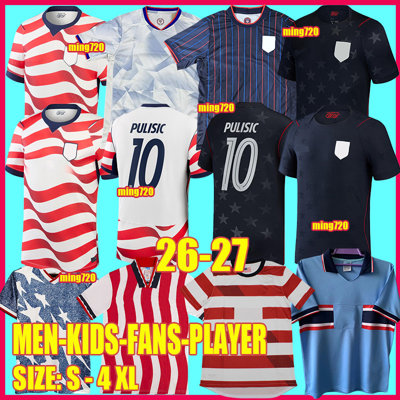 USA jersey 2026 world cup PULISIC MCKENNIE ERTZ ALTIDORE PRESS WOOD MORGAN LLOYD America Football Shirt United States Camisetas America Football Shirt 2026
