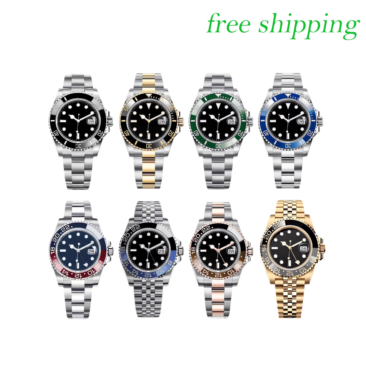 41mm Mens designer Watch 2813 movement Automatic watches 904L stainless steel/rubber Strap Sapphire Luminous luxury Wristwatches with box