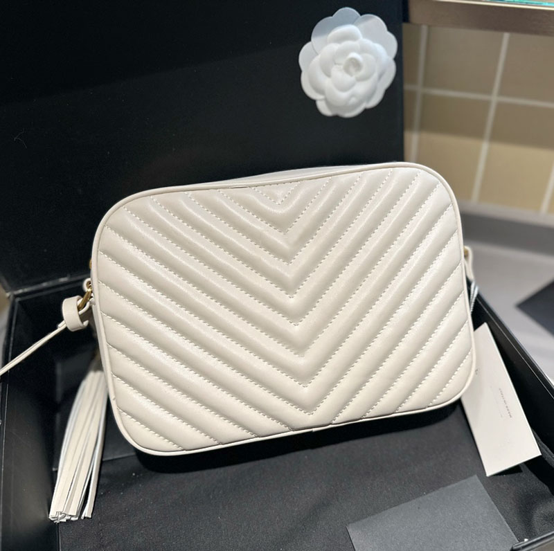 Luxury Soft Lambskin Camera Bag Designer Women Tassel Design Crossbody Shoulder Bag Fashion Designers Style Daily Casual Party Handbag Purse