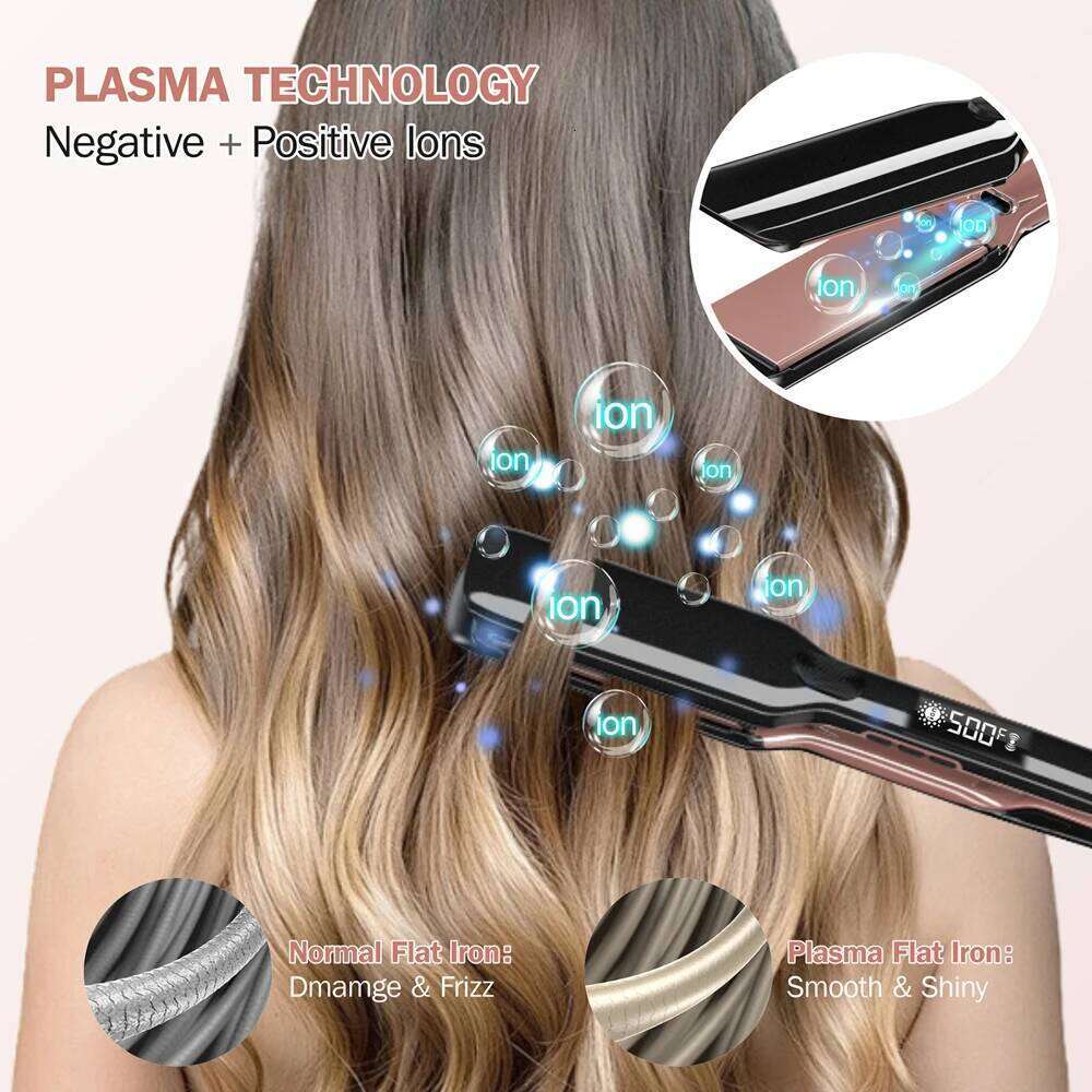 Professional Straightener Keratin Treatment Wide Plate 500F Flat Irons For Frizzy Hair Recovers Damage 110-240V 26Y0320