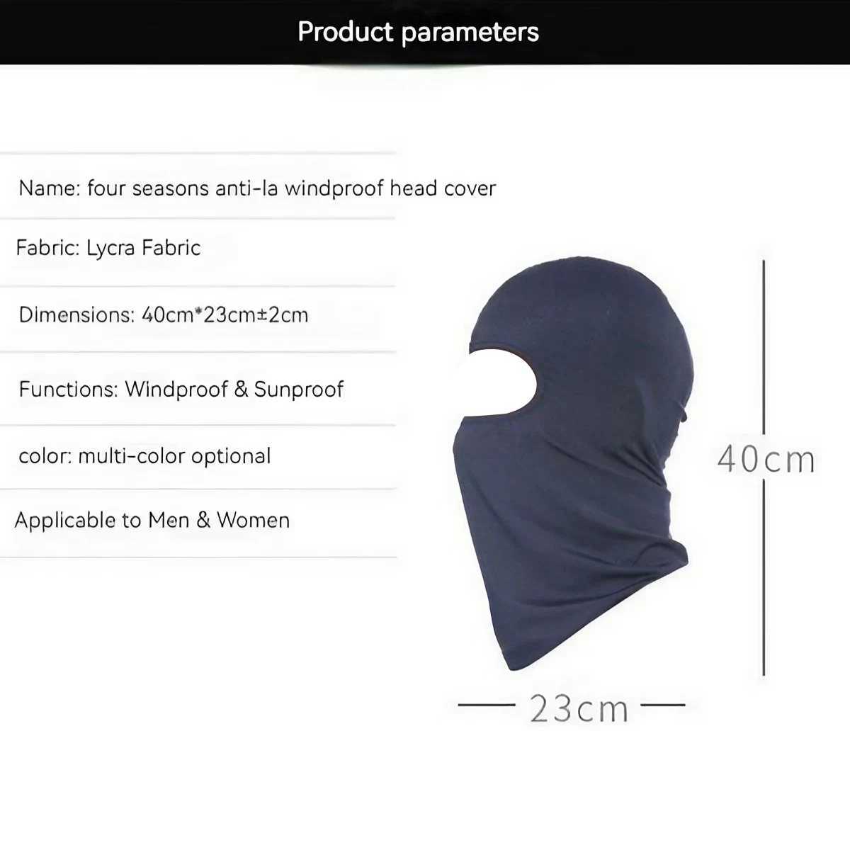 JJYY Outdoor Sports Balaclava Mask Windproof Full Face Neck milk silk Cotton Ninja gear Hat Riding Hiking Cycling M260320