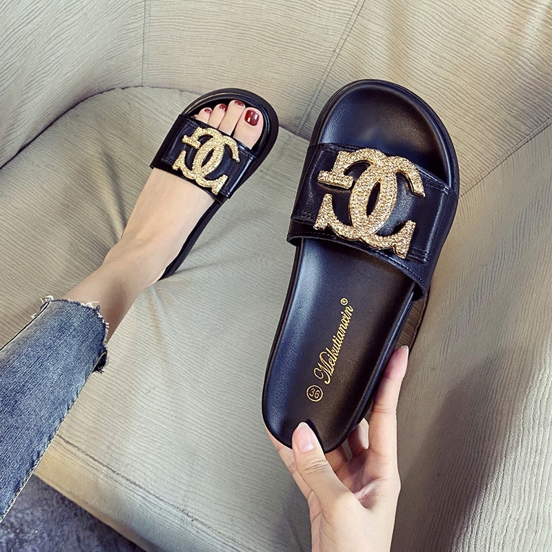 2026 New Summer Women's Genuine Leather Sandals Slippers Fashion Trendy INS Style Casual Thick Platform Beach Shoes