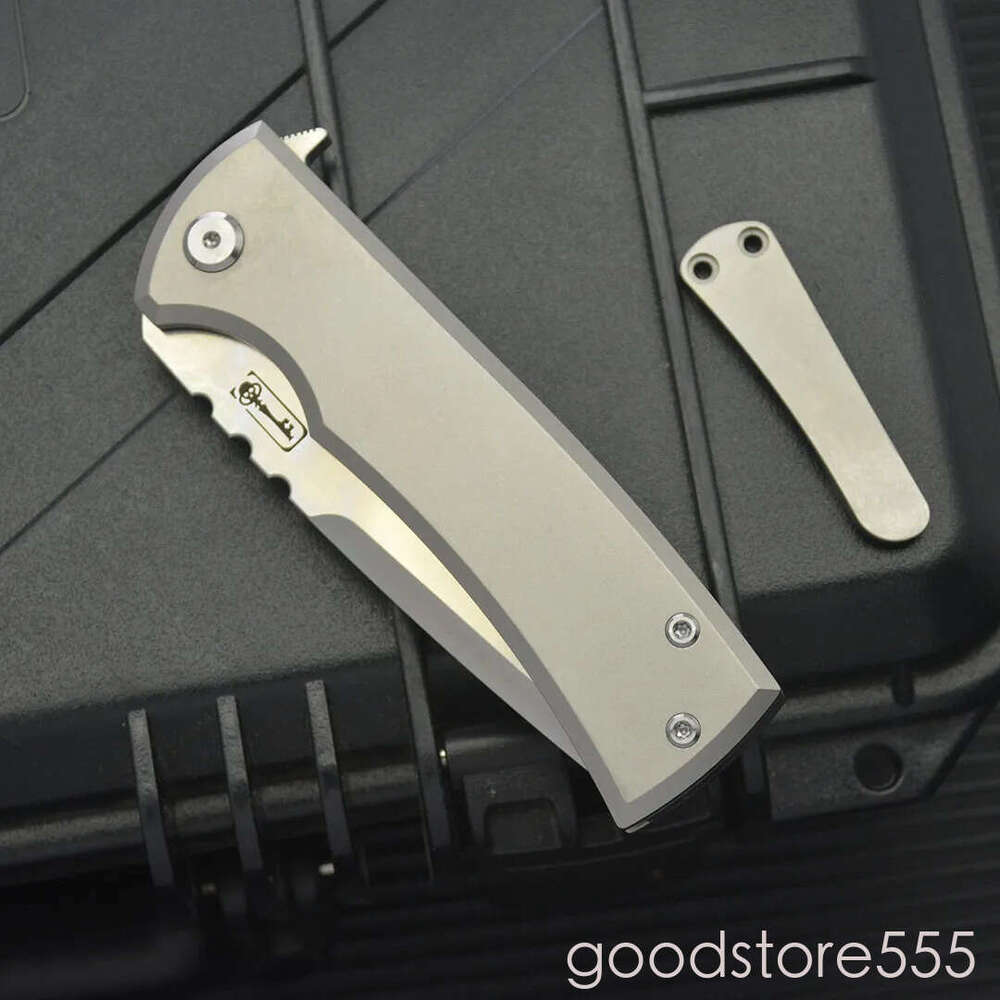 2Models fixed blade knife Limited Edition Chaves 229 Folding Knife 3.58 M390 Point pocket knife Blade, couteau Titanium Handles