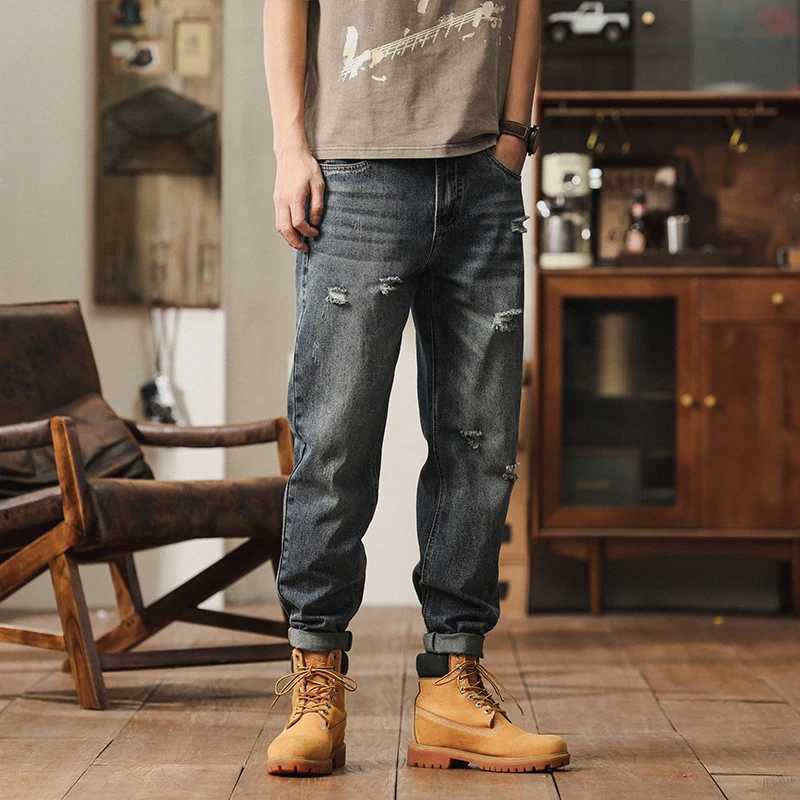 2025 Spring/Summer New Mens Stretch Straight leg Jeans Classic Business Casual Straight leg Loose Large denim Pants Brand Jeans D260320
