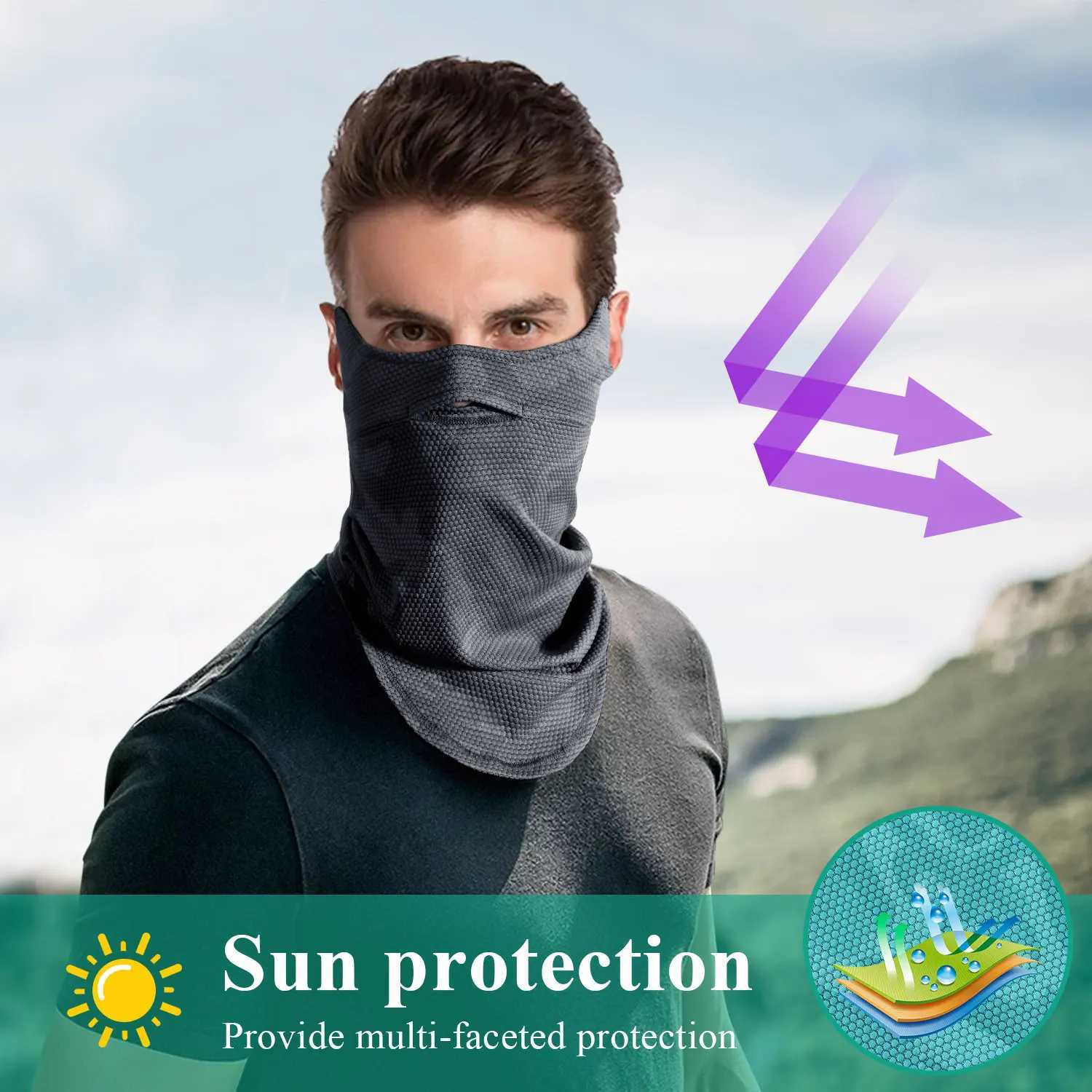 Cycling Bandana Scarf Hanging Ear Camo Tactical Breathable Face Mask Sport Hiking Bicycle Camping Riding Outdoor Ski Neck Cover M260320