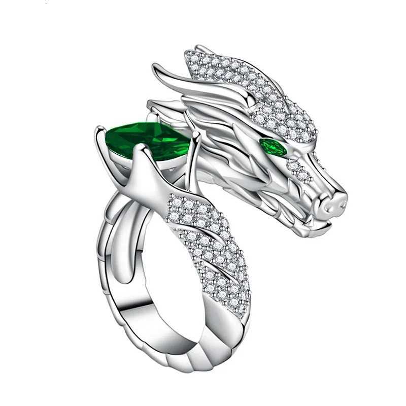 Huitan Novel Dragon Design Opening Rings Delicate Aesthetic Bright Finger Accessories for Women Opulent Chic Jewelry for Party H260320 - view 6