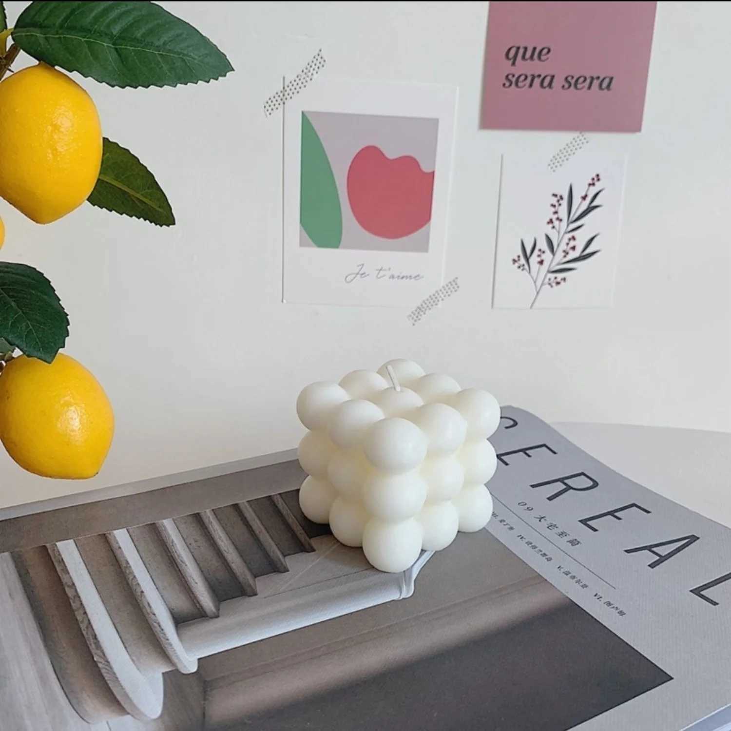Scented Bubble Cube Candles for Home Aesthetic Room Decor Ideal Gift for House Warming Wedding Birthday ChristmasValentine H260319