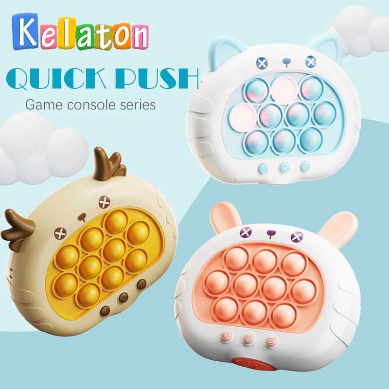 Electronic Pop Quick Push Bubble Game Machine Childrens Cartoon Fun Stress Relief Toy Boys and Girls Halloween Gifts Y260319