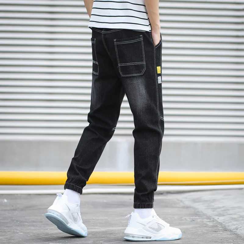 HIQOR Brand Mens Jeans Harem Denim Cargo Pants 2026 New Streetwear Jogger Hip Hop Cotton Trousers Male Blue Oversized 5XL 4XL D260320