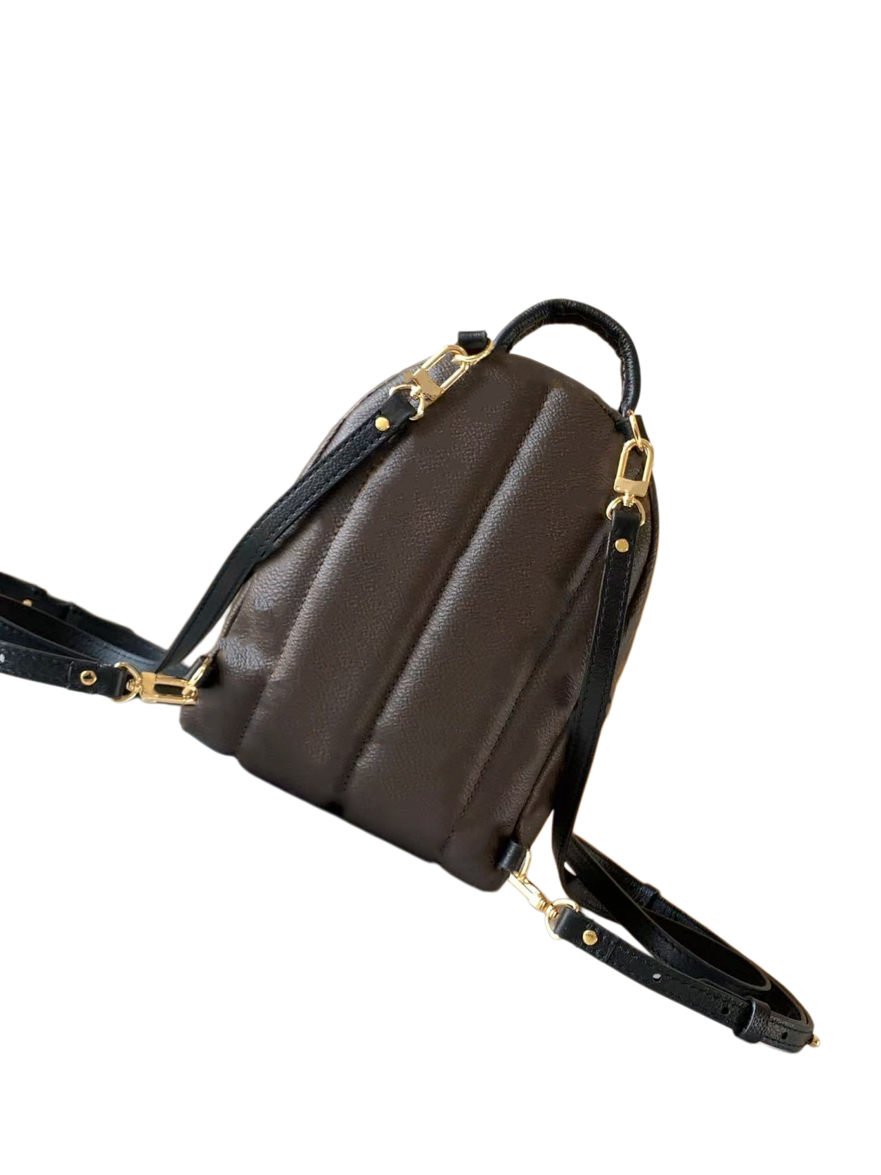 High-end luxury and fashionable designer handbag; cow leather-decorated double-back schoolbag
