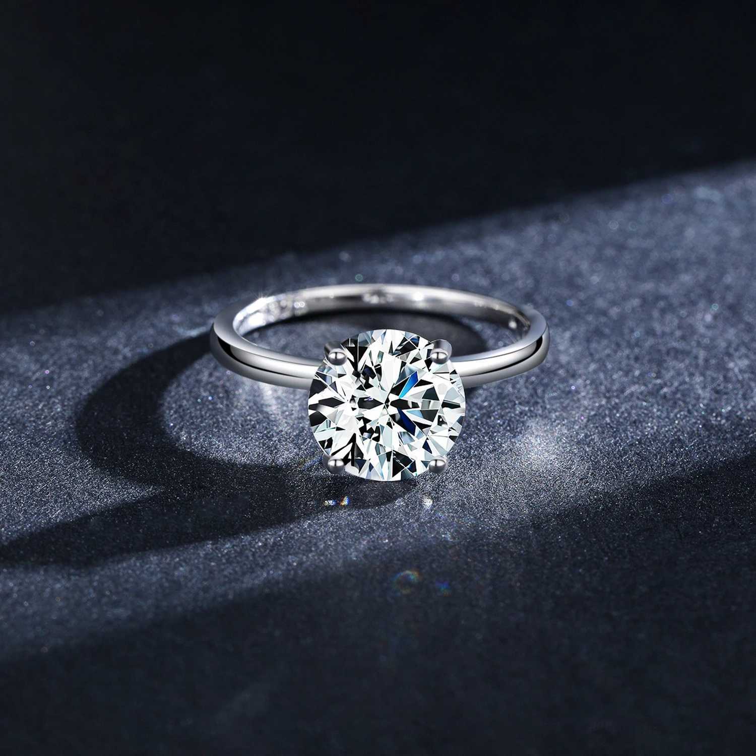 MODIAN 925 Sterling Silver Classic Luxury 3 Simulated Diamond Rings For Women Wedding Engagement Statement Fine Jewelry H260320 - view 6