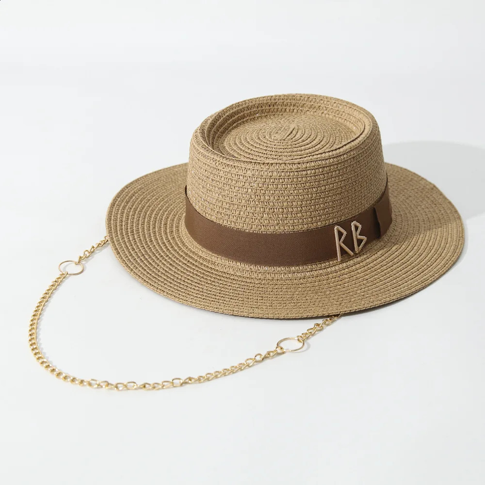 Summer Straw Hats for Women Ribbon Decoration Elegant Ladies Party Dress Hats Travel Beach Sun Hat Chapeau Femme 260320