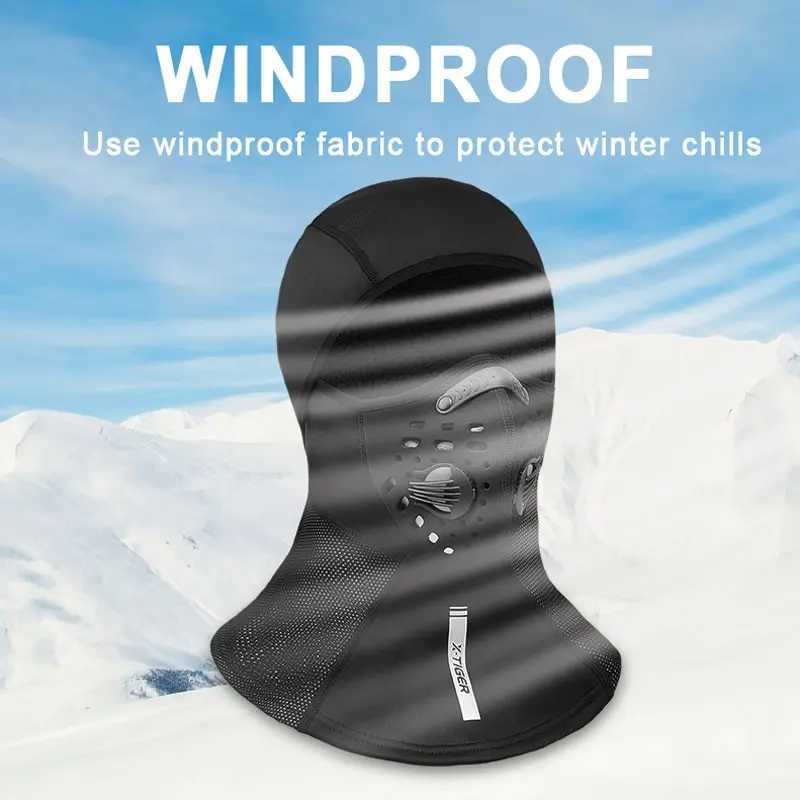 X-TIGER Winter Bicycle Balaclava Windproof Warm Cycling Scarf Mask with Filter Full Face Mask Ski Motorcycle Cycling wear M260320