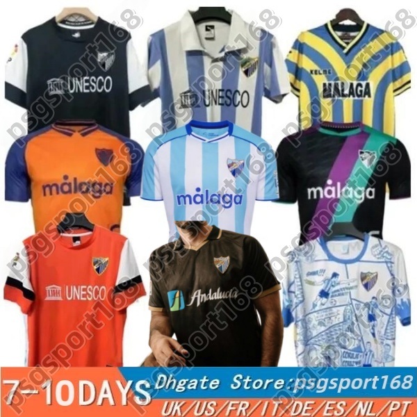 S-4XL Retro CF Malaga Soccer Jersey 25/26 ISCO #22 JUANPI Luis Munoz Febas ADRIAN Football Shirt Burgos Casas Juankar camiseta de fUtbol Juande Febas Uniforms men kids