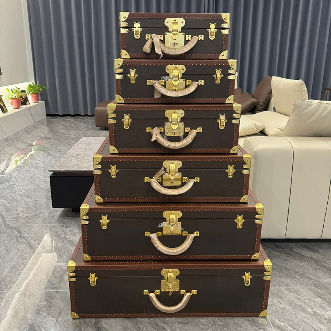 Designer Tower Boxes Stacking Container Luxury Jewelry Box Fashion Stacking Container Watch Box Valuable Ltems Can Be Stored Canvas Stained Leather