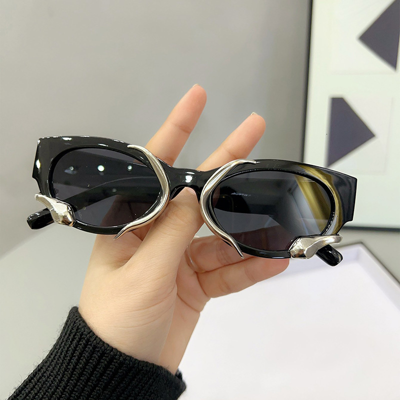 Luxury Brand Designer Jewelry Small Face Sunglasses For Women UV Protection GM Round Face Big Face Slimming Eyes Men High-End Sunglasses Summer Street