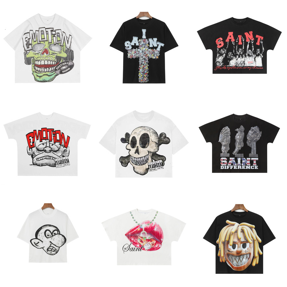 Best-selling mixed emotions Designer men's t shirts fashion summer womens designers mixed emotion tshirts loose tees casual shirt short sleeve clothes Size S-XL