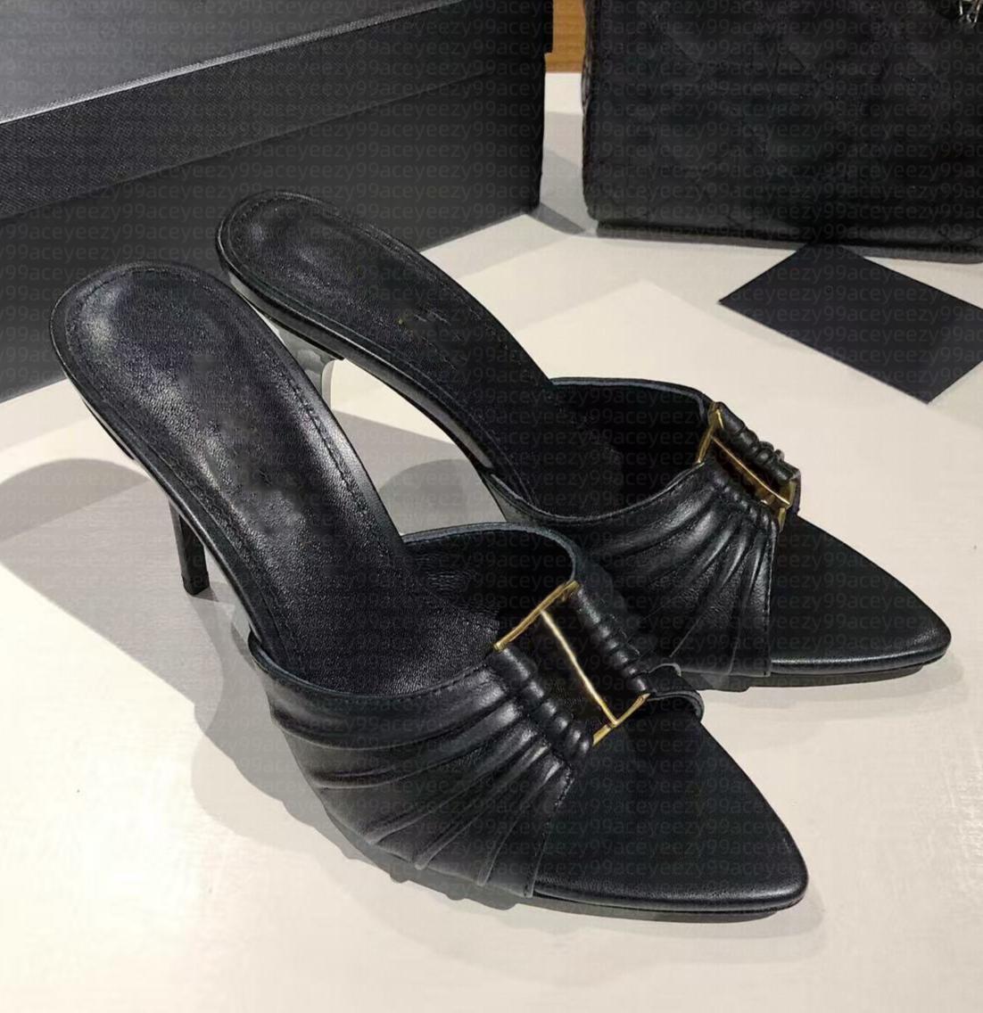 Womens Heels Opyum High Heels Women Open Toe Stiletto Heel Classic Metal Letters Sandal Fashion Stylist Shoes Dust Babylone Mules Womens Dress Shoes