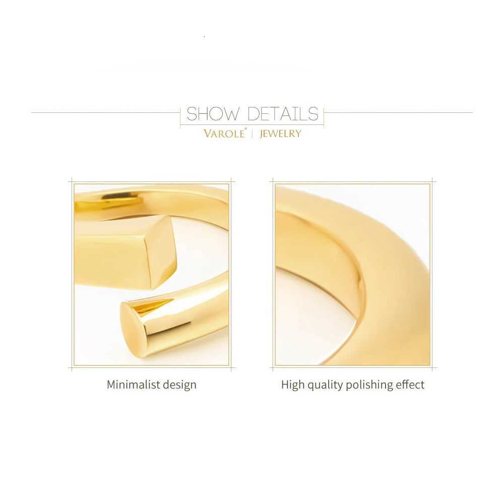 Minimalist Curved Finger Ring Gold Color Statement Open Strip Rings For Women Fashion Jewelry Bague Anillos Mujer H260320 - view 6